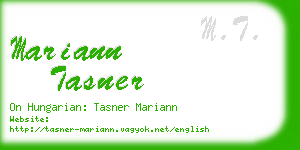 mariann tasner business card